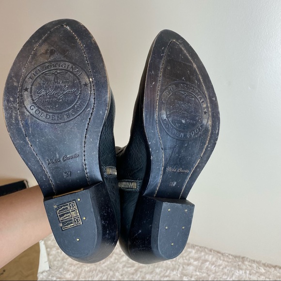 NEW Golden Goose Young Leather Western Bootie with Bandana Trim in Black - Picture 7 of 16